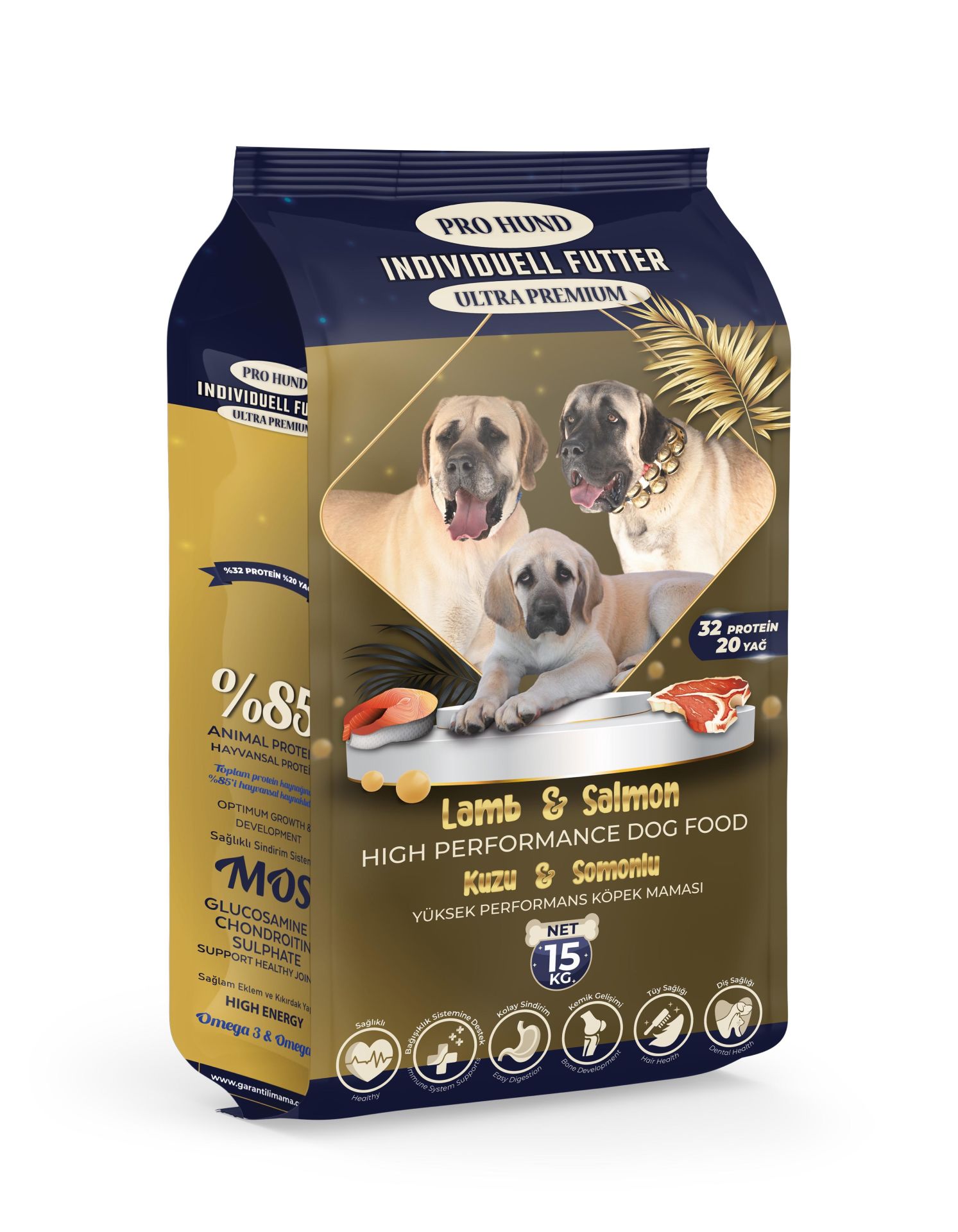 PRO HUND INDIVIDUELL Kuzu Etli & Somonlu Yetişkin Ultra Premium Köpek Maması (15KG)