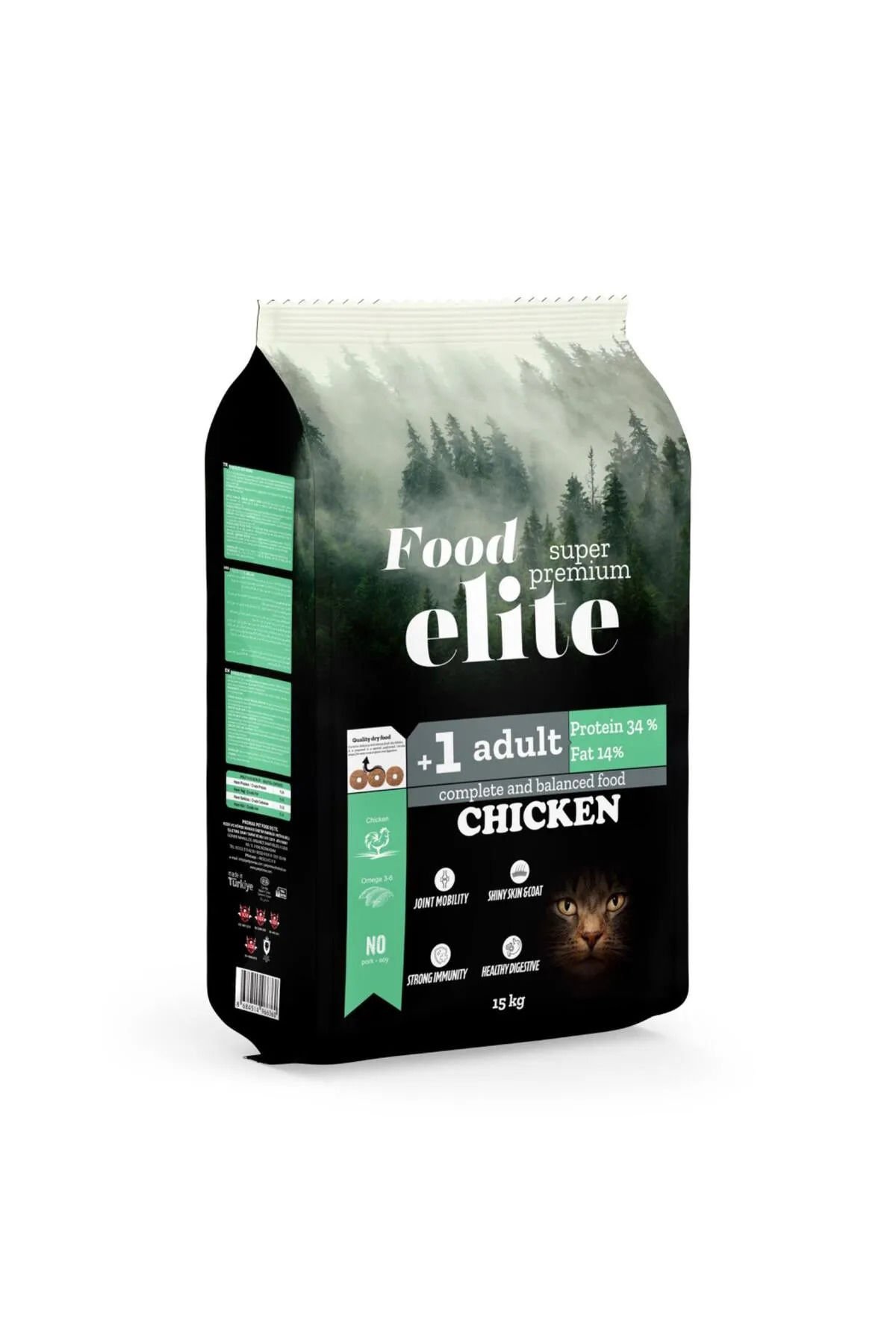 Food Elite Süper Premium Tavuklu Yetişkin Kedi Maması 15KG
