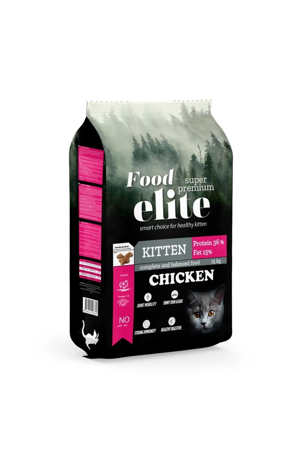 Food Elite Süper Premium Tavuklu Yavru Kedi Maması 15KG