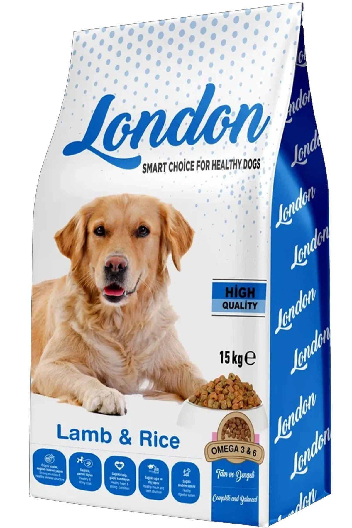 LONDON KUZU ETLİ & PİRİNÇLİ YETİŞKİN KÖPEK MAMASI
