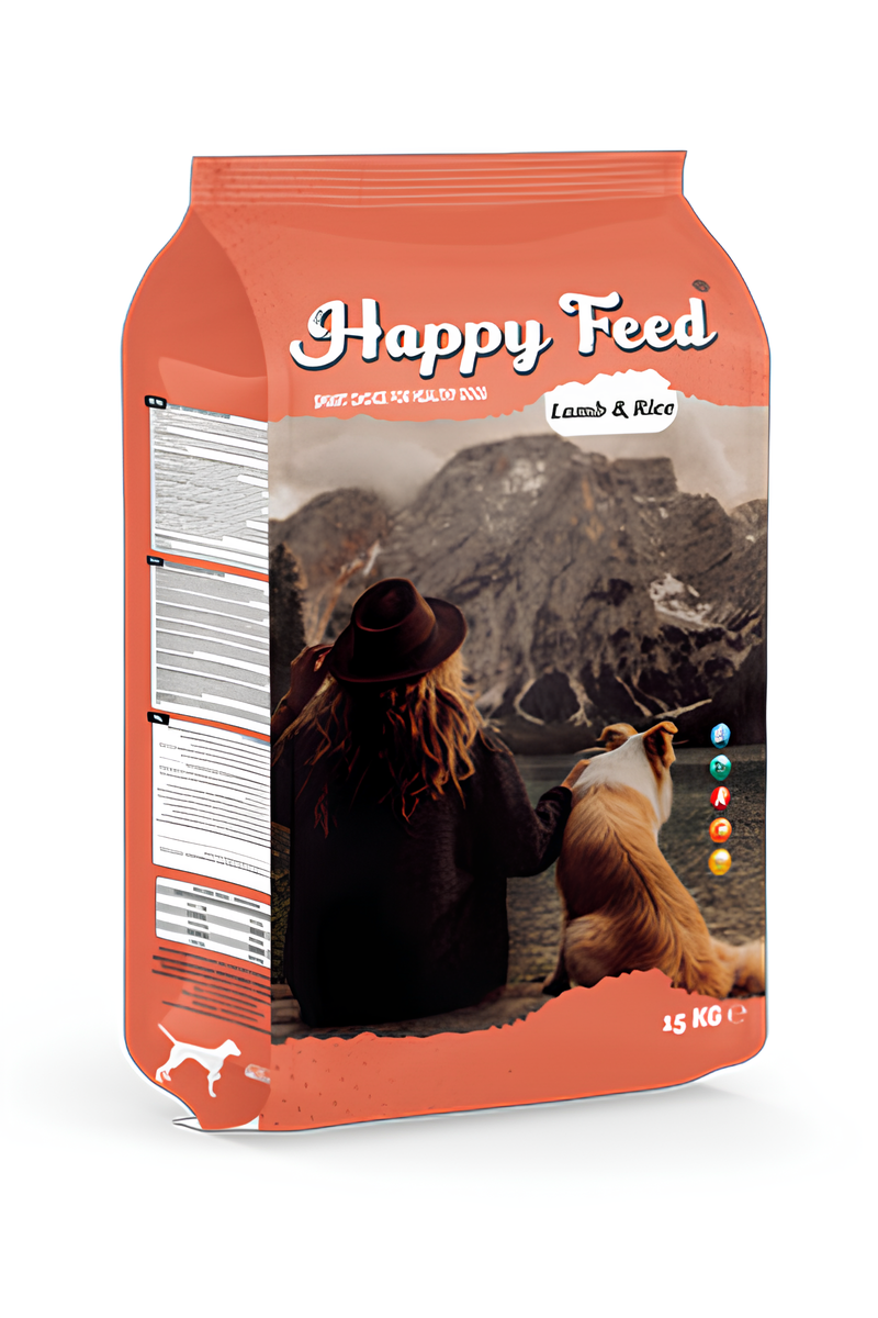 New Happy Feed Kuzu Etli Yetişkin Köpek Maması 15 Kg