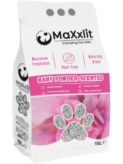 MaXxlit Bebek Pudralı Kokulu Topaklanan Bentonit Kedi Kumu (2 Adet x 10 Lt.)