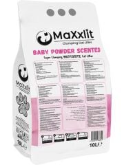 MaXxlit Bebek Pudralı Kokulu Topaklanan Bentonit Kedi Kumu (2 Adet x 10 Lt.)