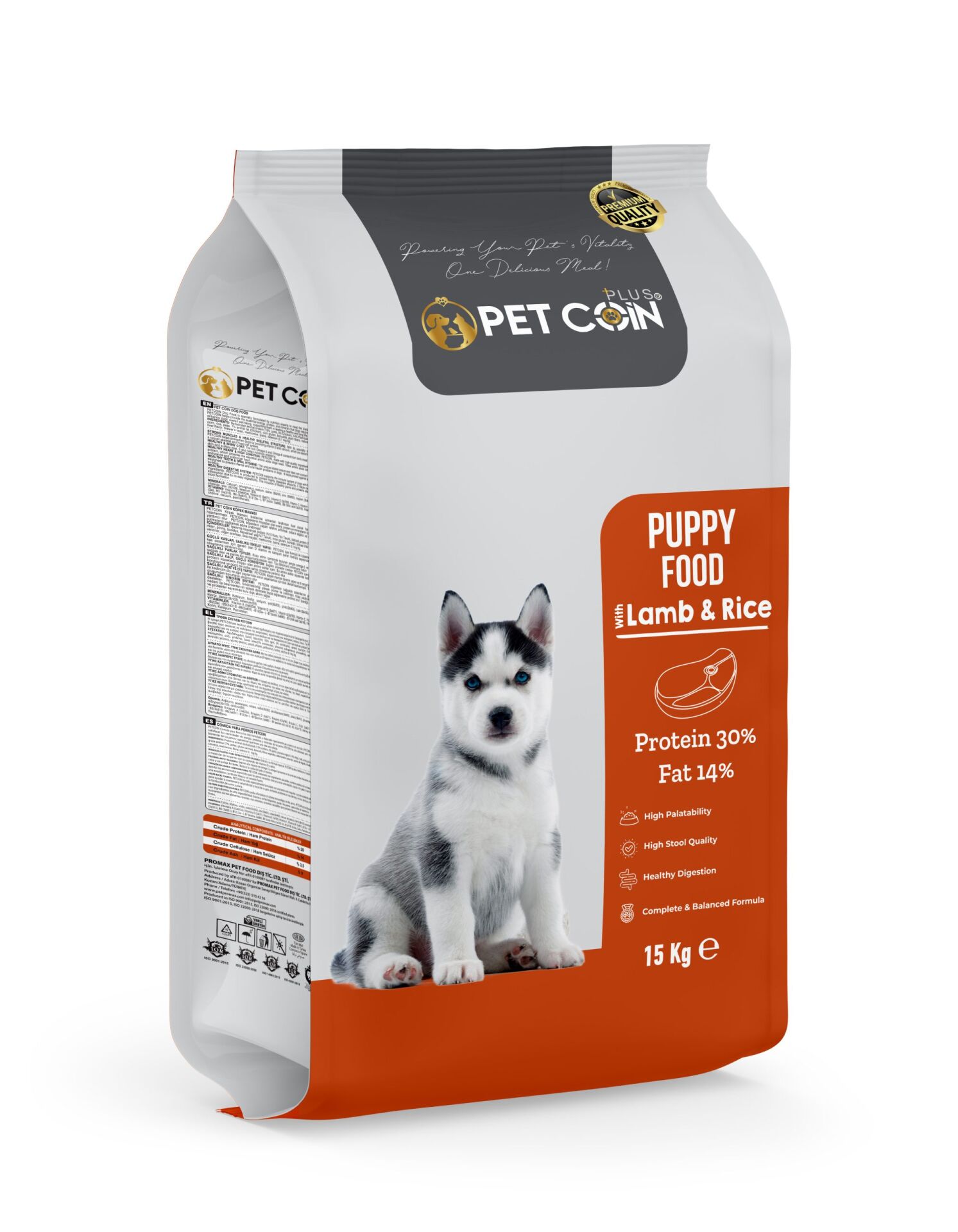Pet Coin Plus Kuzu & Pirinçli Yavru Köpek Maması 15 kg