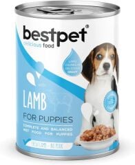 Bestpet Yavru Köpekler İçin, Taze Kuzu Parça Etli Ve Soslu Yaş Mama, 400 Gr - 24 Adet