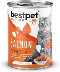 Bestpet Gravy Sterilised Parça Somonlu Kısırlaştırılmış Kedi Konservesi 400 Gr - 24 Adet