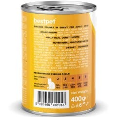 Bestpet Gravy Parça Tavuk Etli Kedi Konservesi 400 Gr - 24 Adet
